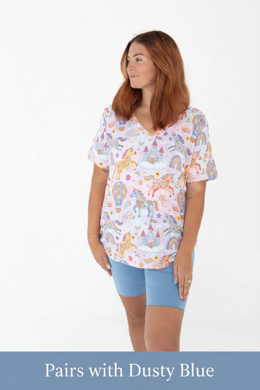 Rainbow Realm Women's 2pc Short Pajamas