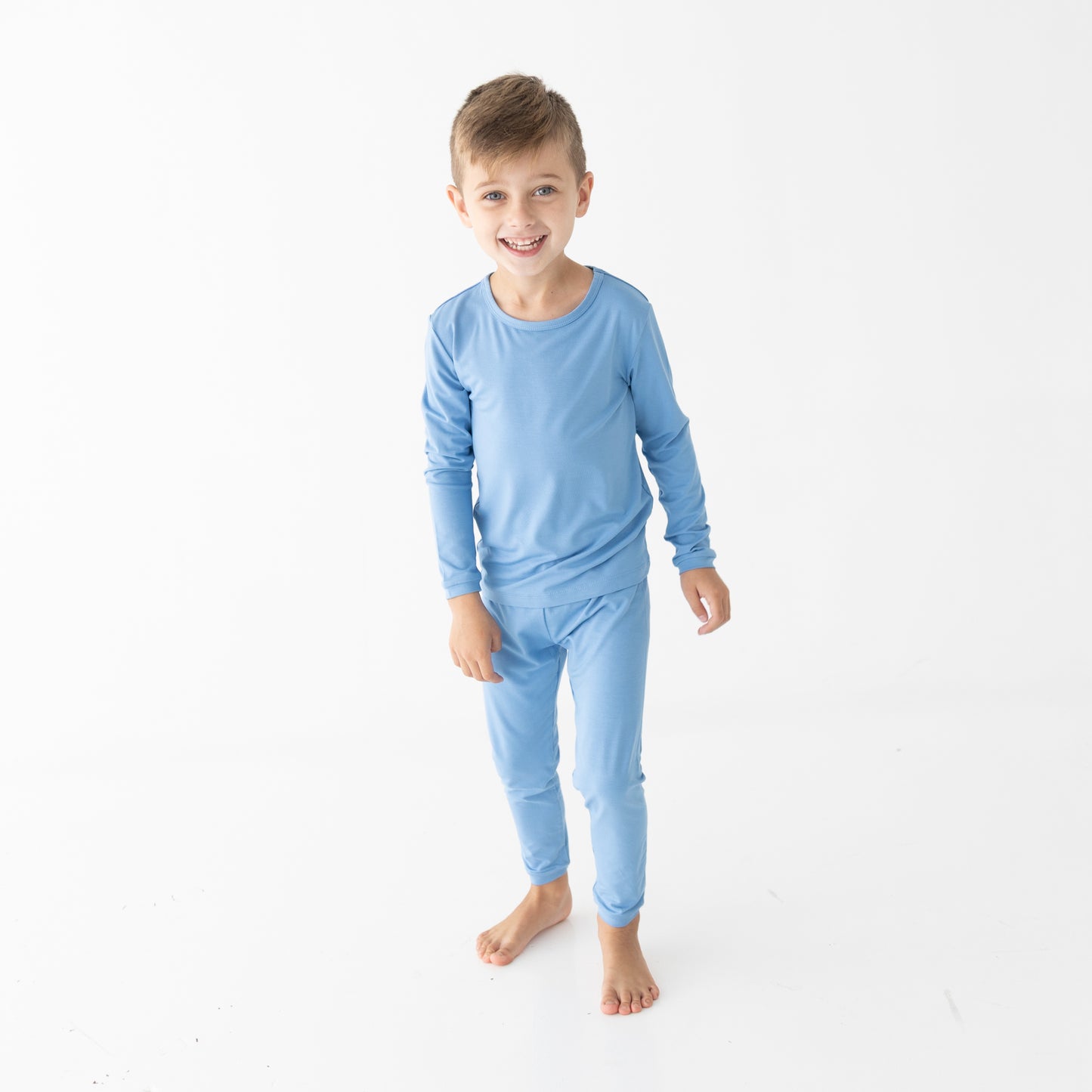 Dusty Blue 2pc Long Sleeve Pajamas