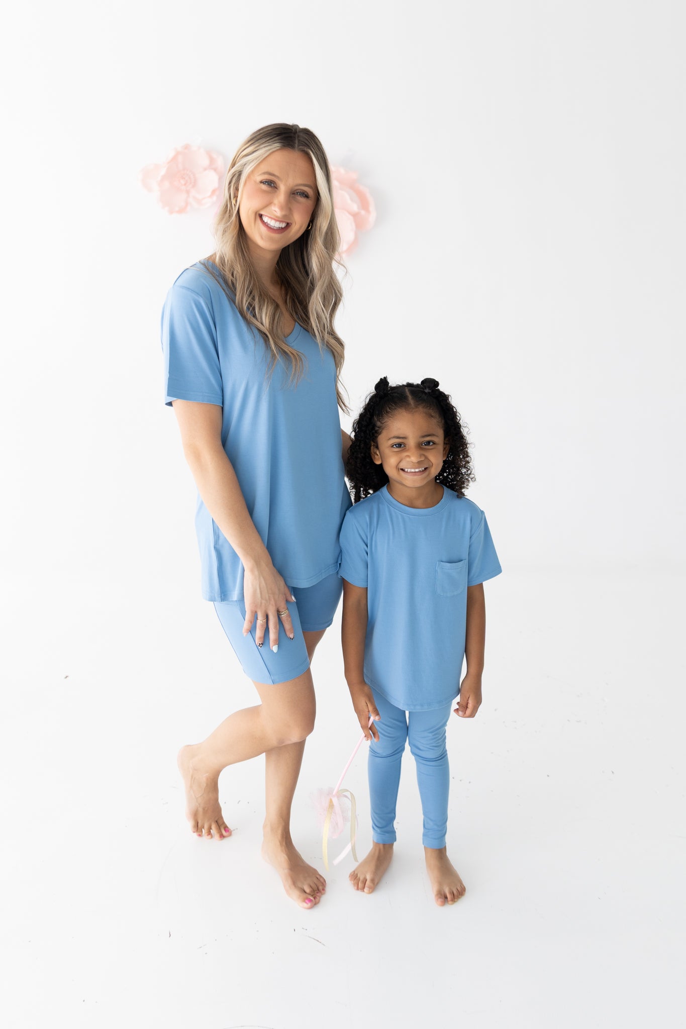 Dusty Blue Girls Leggings