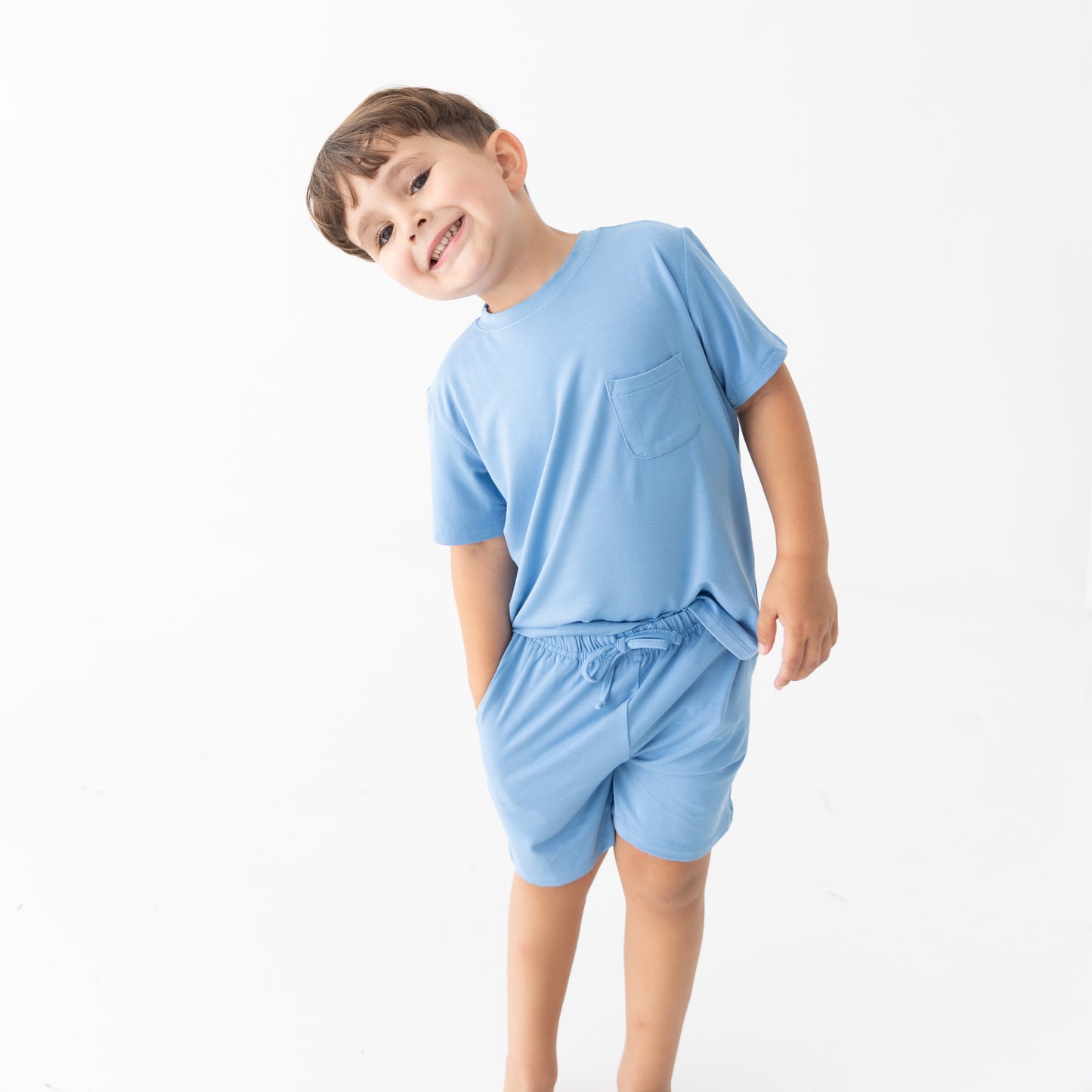 Dusty Blue Daywear Pocket Tee