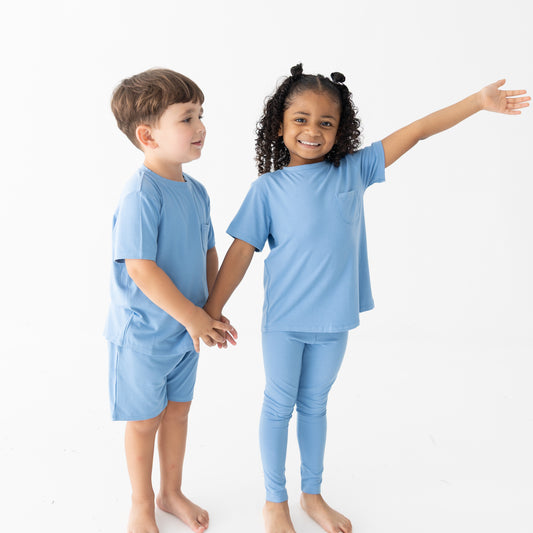 Dusty Blue Daywear Pocket Tee
