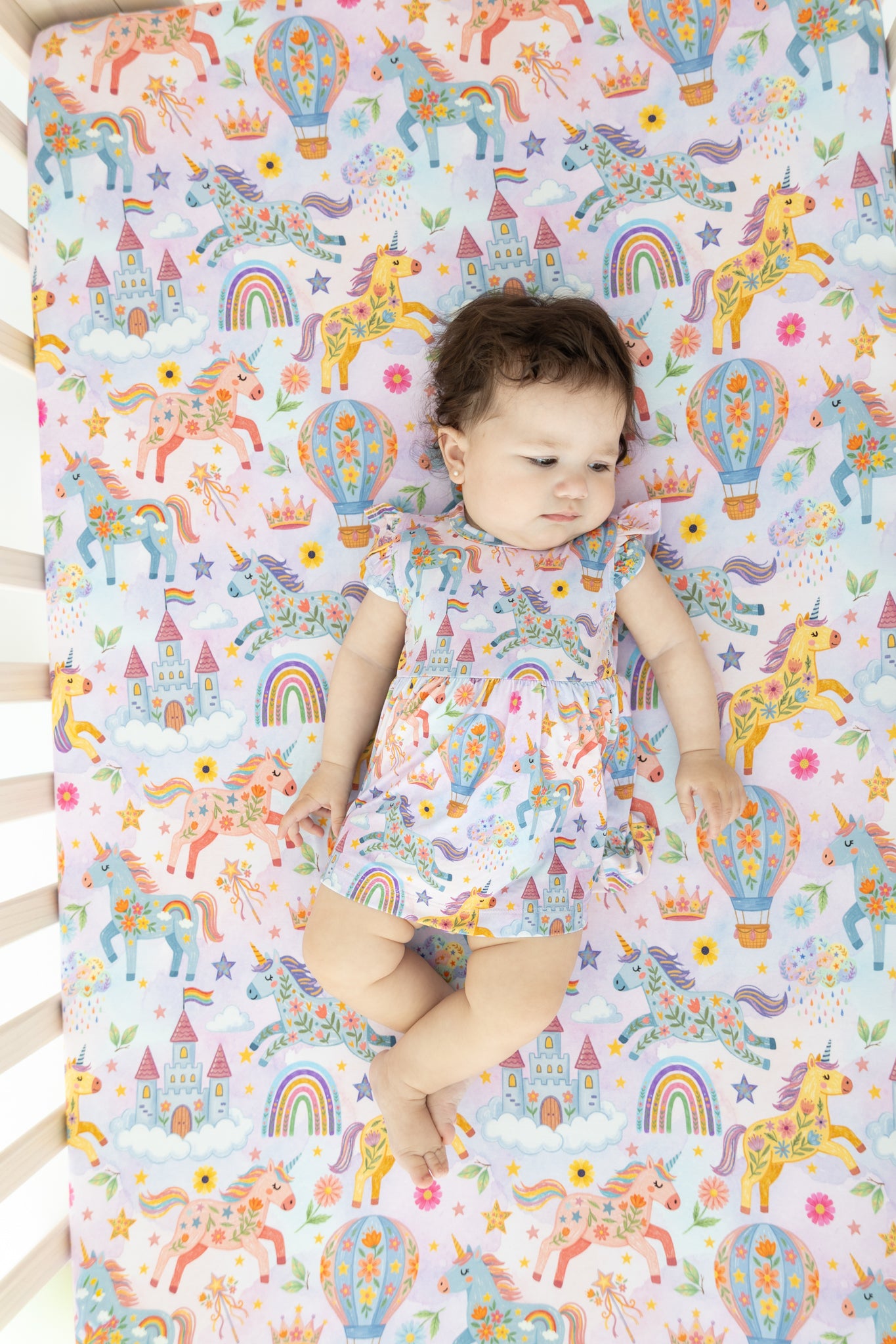 Rainbow Realm Crib Sheet