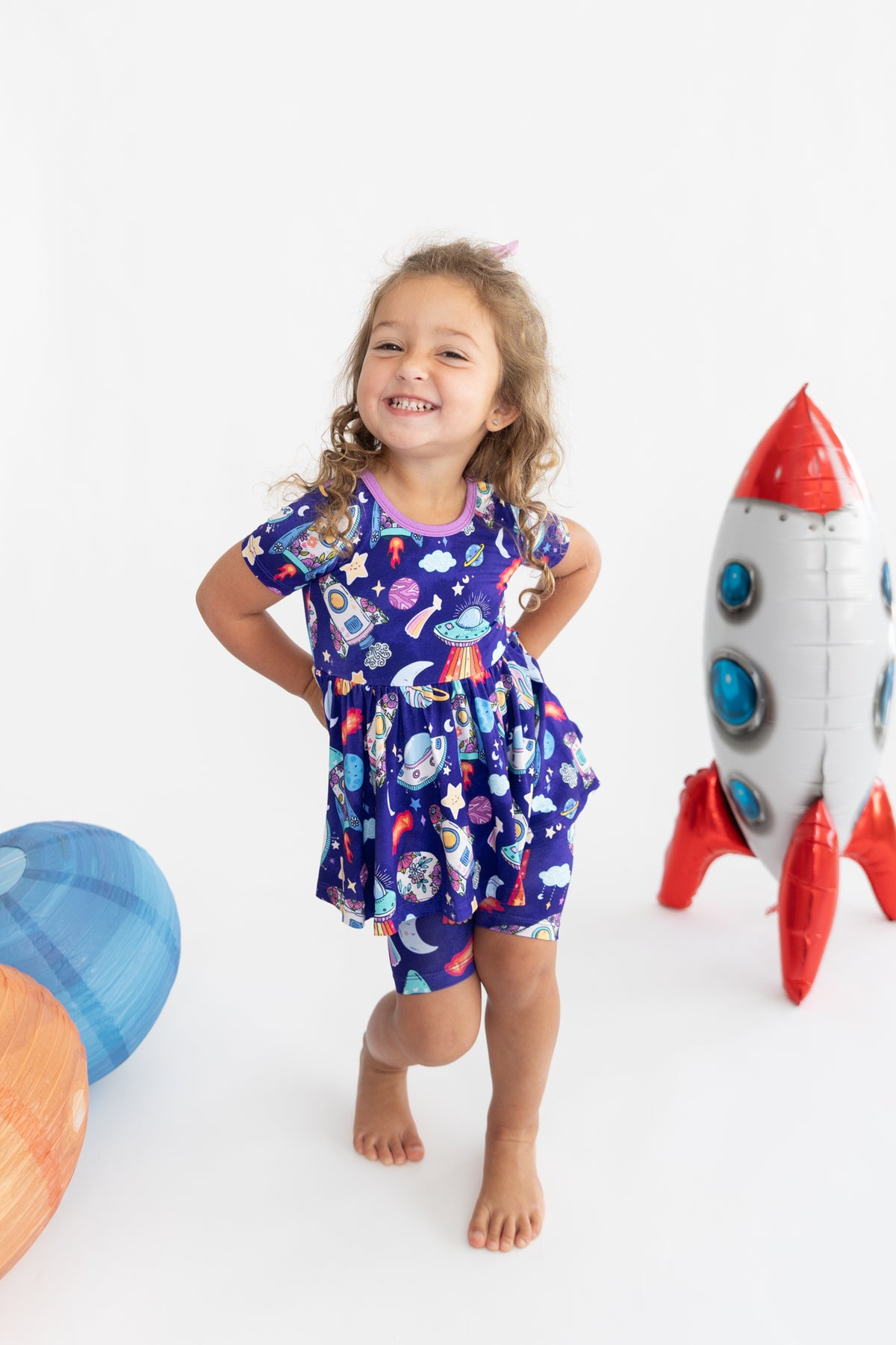 Cosmic Dream Peplum + Biker Short Set