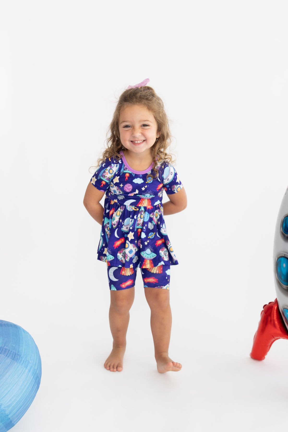 Cosmic Dream Peplum + Biker Short Set