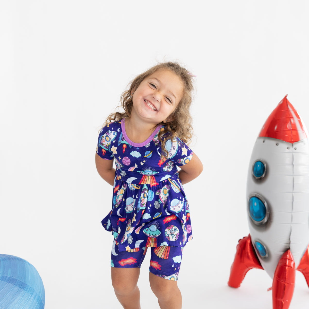 Cosmic Dream Peplum + Biker Short Set