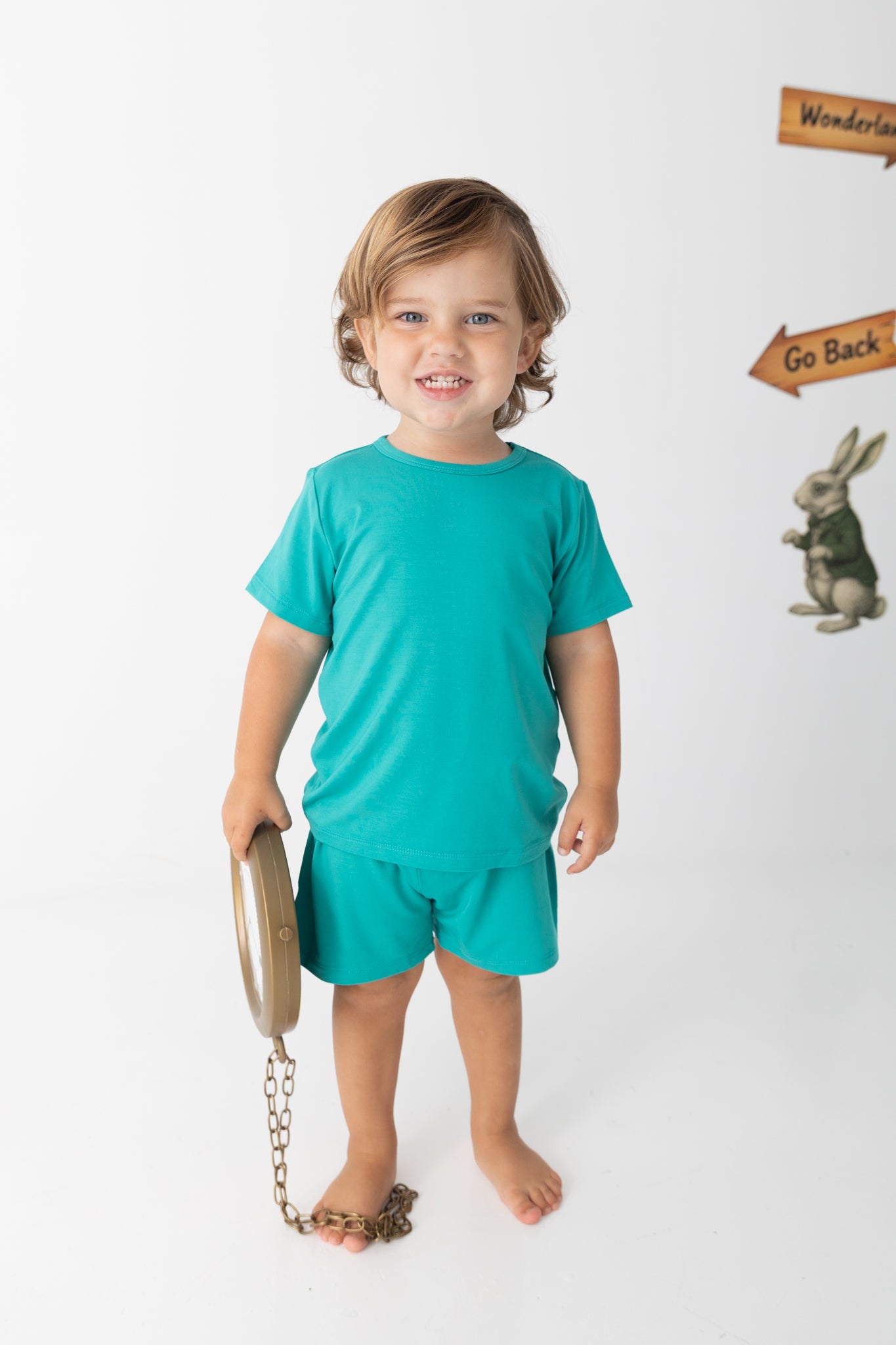 Wonder Teal 2pc Short Sleeve Lounge Set