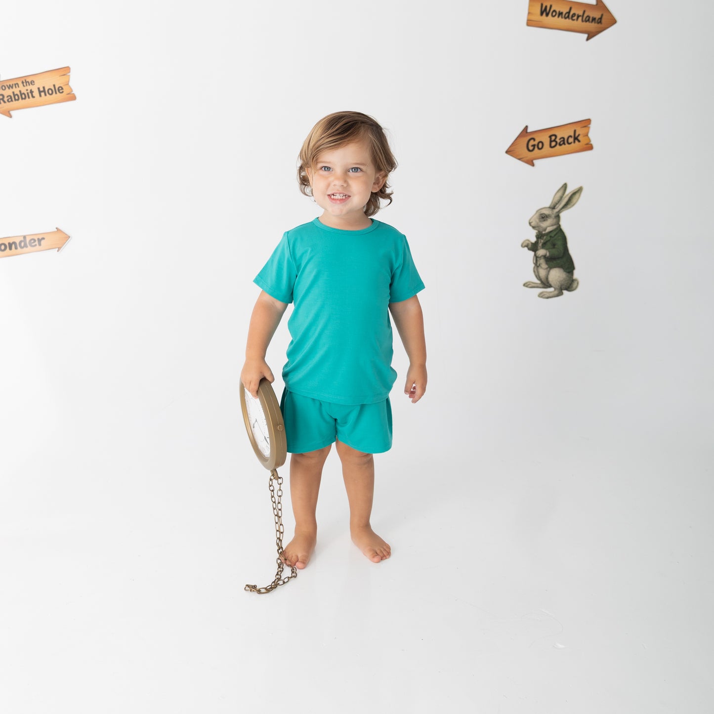 Wonder Teal 2pc Short Sleeve Lounge Set