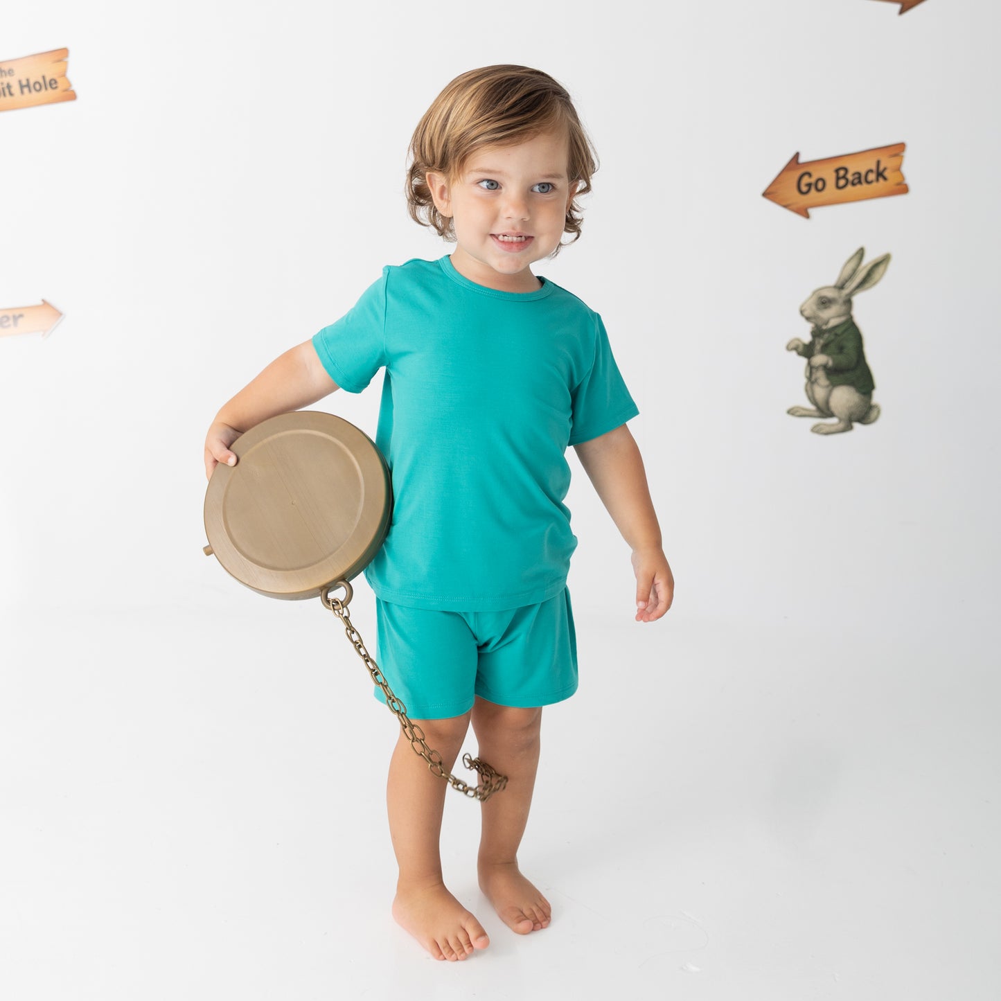Wonder Teal 2pc Short Sleeve Lounge Set