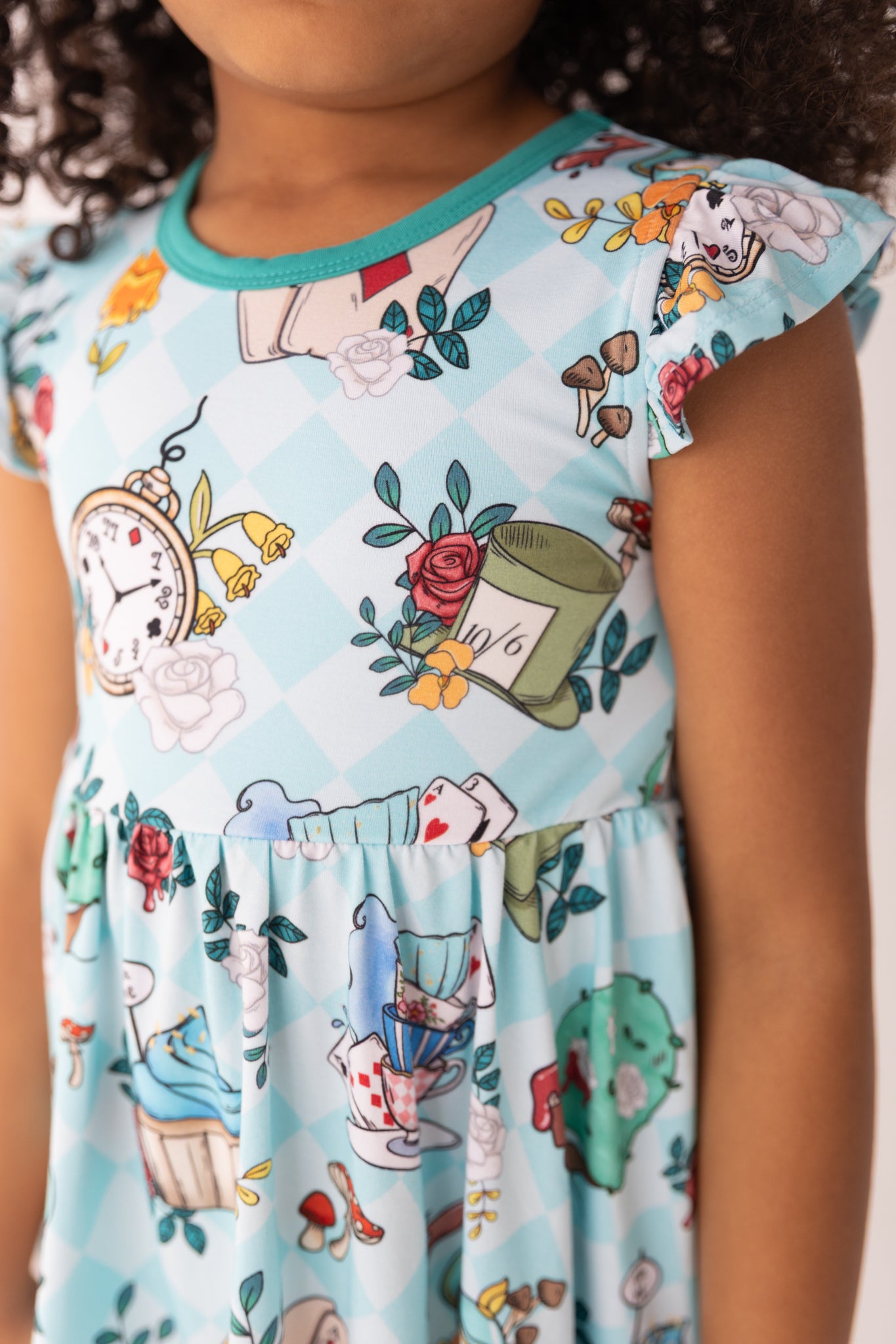 Wonderland Peplum Top + Biker Shorts Set