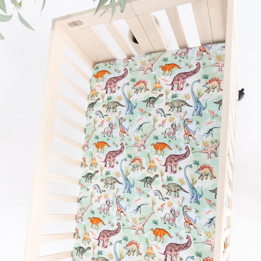 Dino World Crib Sheet