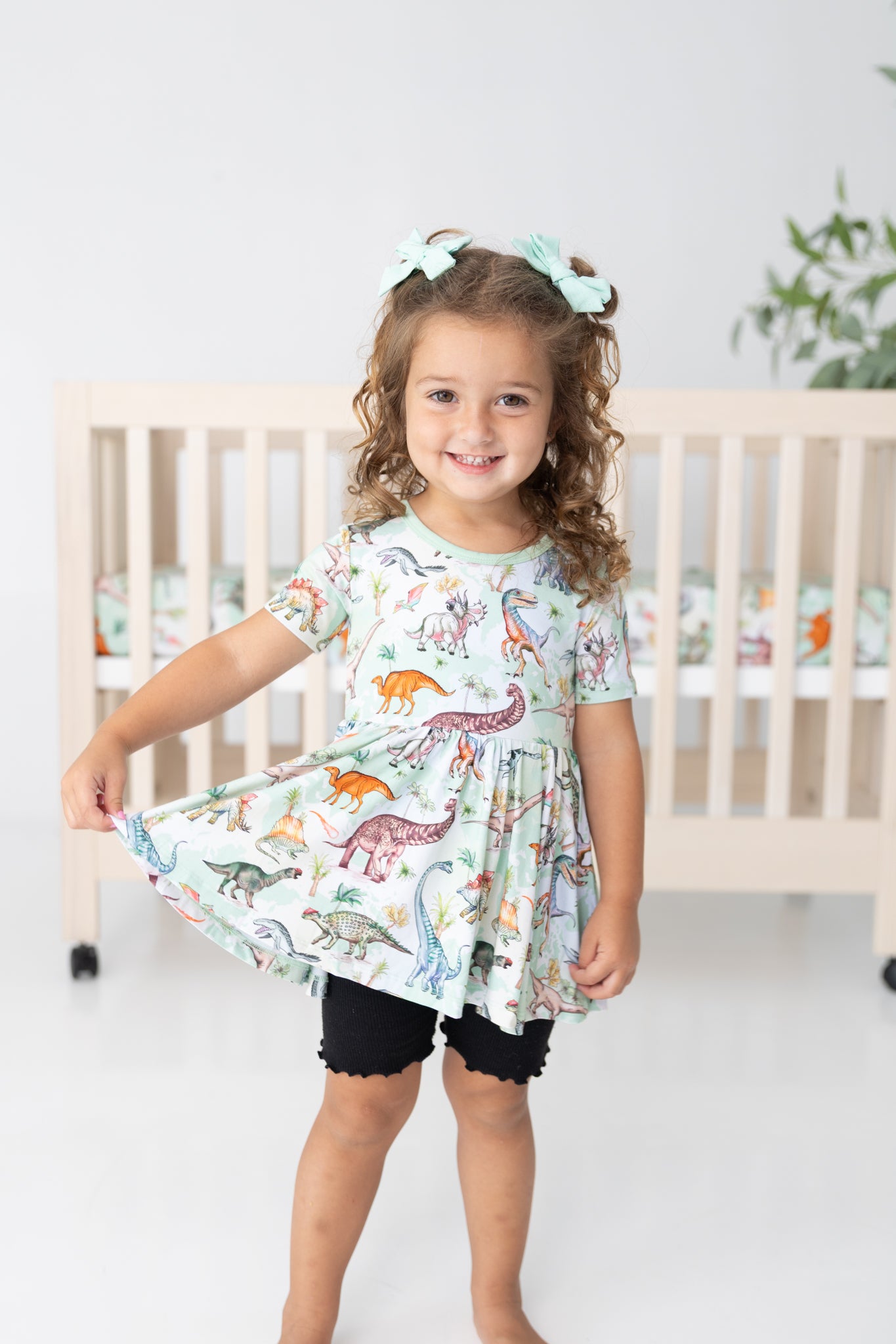 Dino World Peplum Top