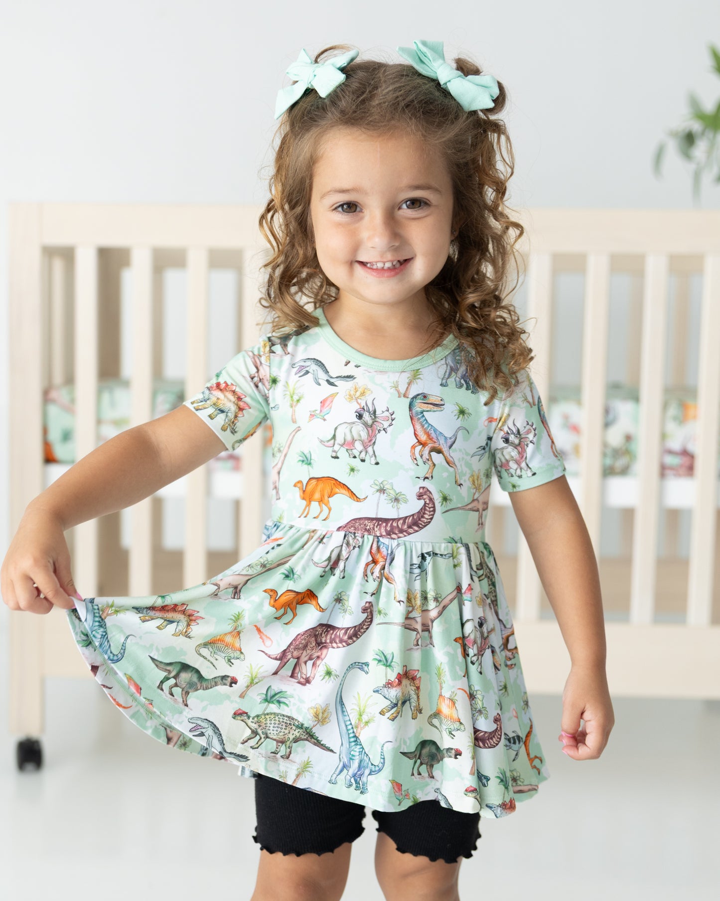 Dino World Peplum Top