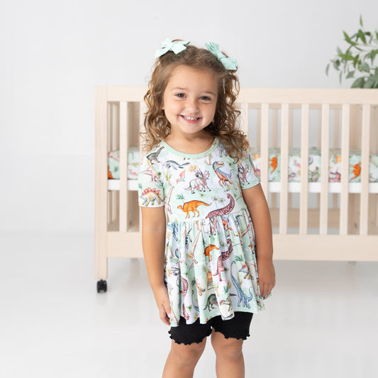 Dino World Peplum Top